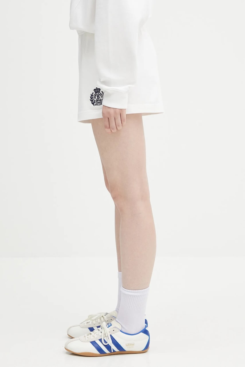 Къси панталони Sporty & Rich Sporty & Rich H&W Crest Embroidered Disco High Waist Shorts Бяло | SH037620241WH01, 1