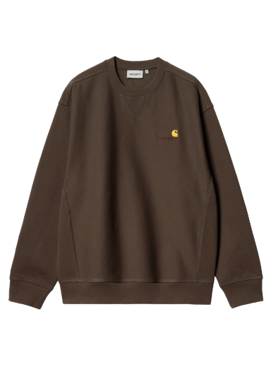 Суитчър Carhartt WIP American Script Sweatshirt "Buckeye" Кафяво | I025475_BV_XX