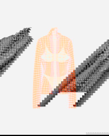 Риза Jean Paul Gaultier Re-Edition Dots Print Mesh Long-Sleeve Turtleneck Top Многоцветен | 26-01-W-TO445-M018P 271540, 0