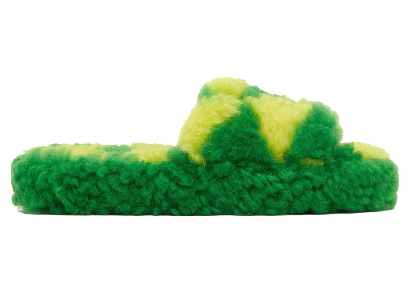 Кецове и обувки Bottega Veneta Teddy Green Yellow Slide Sandals Зелено | 690537V1KV04852, 0