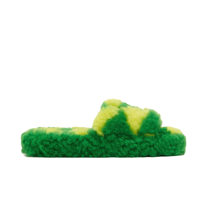 Кецове и обувки Bottega Veneta Teddy Green Yellow Slide Sandals Зелено | 690537V1KV04852