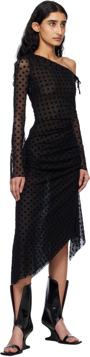 Pокля MISBHV MISBHV Monogram Dropped Shoulder Midi Dress Черно | 250W813, 3