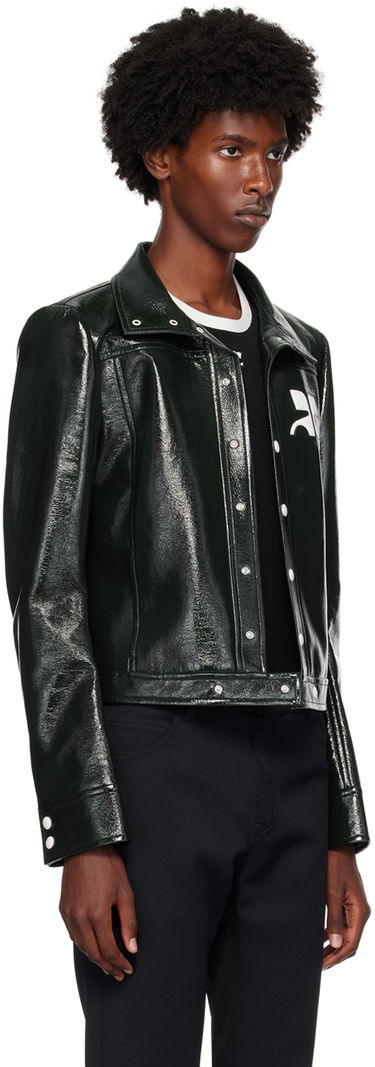 Яке Courrèges Vinyl Cropped Jacket Черно | PERCBL017VY0014, 4