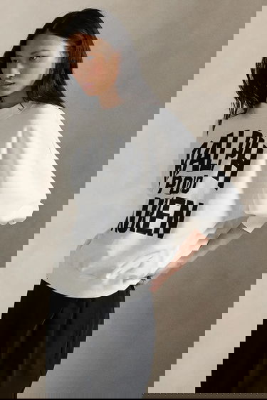 Суитчър Polo by Ralph Lauren Polo Ralph Lauren Printed Oversized Sweatshirt Бяло | 211978147, 0