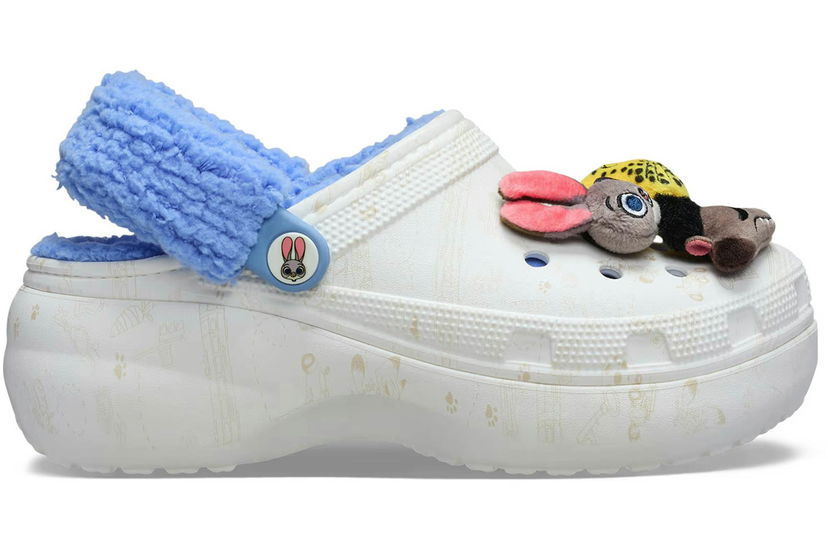 Кецове и обувки Crocs Disney Zootopia 2 x Classic Lined Platform Clog W Бяло | 211751-90H