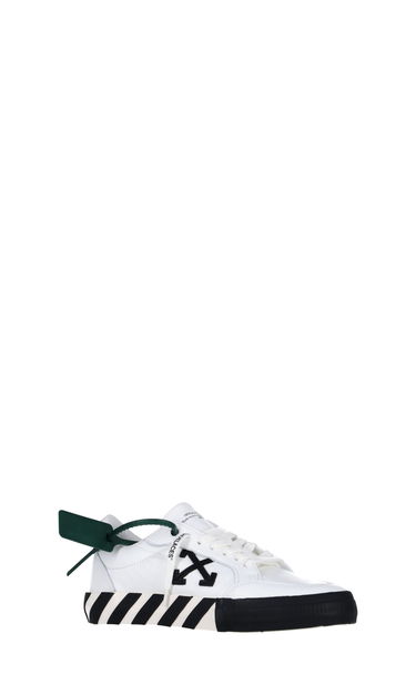 Кецове и обувки Off-White Low Vulcanized Leather SS22 "White Black" Бяло | OMIA085C99LEA0010110, 1
