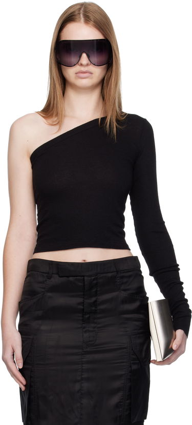Тениска Rick Owens Concordians Ziggy One-Shoulder Long Sleeve Top Черно | RP02E4261 JR, 0