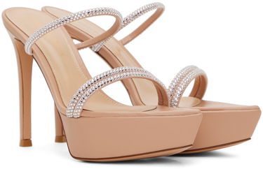Кецове и обувки Gianvito Rossi Cannes Platform Sandals Бежово | G16140.85RIC.XCN, 3