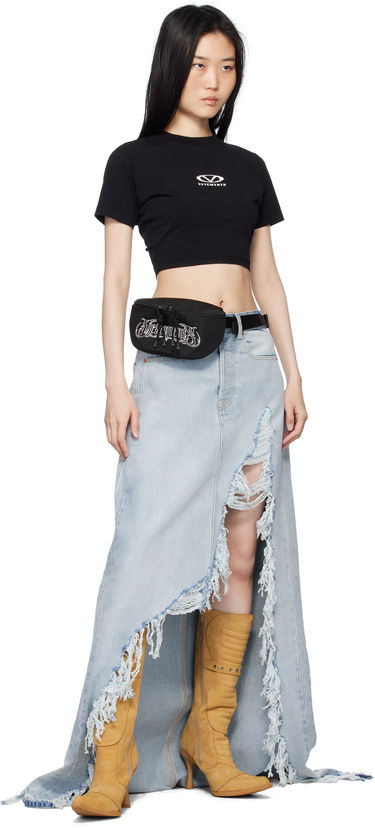 Пола VETEMENTS Vetements Destroyed Denim Maxi Skirt Синьо | WA66SK510L, 3