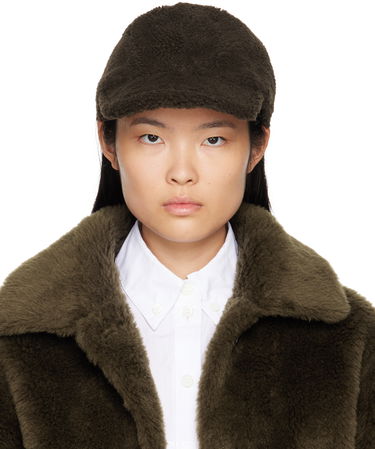 Шапка Yves Salomon Shearling Cap Кафяво | 24W23WAA157XXMECL, 0