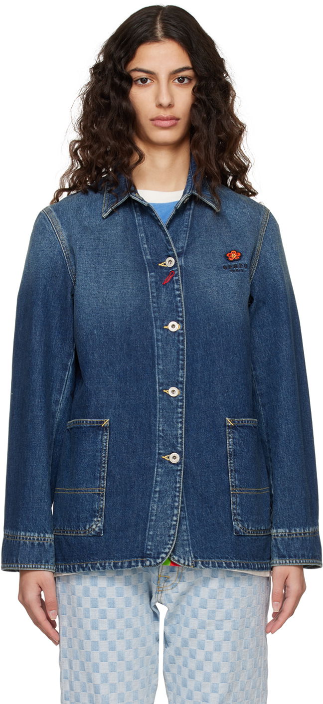 Яке KENZO Paris Boke Flower Denim Тъмно синьо | FD52DV2326B2, 0