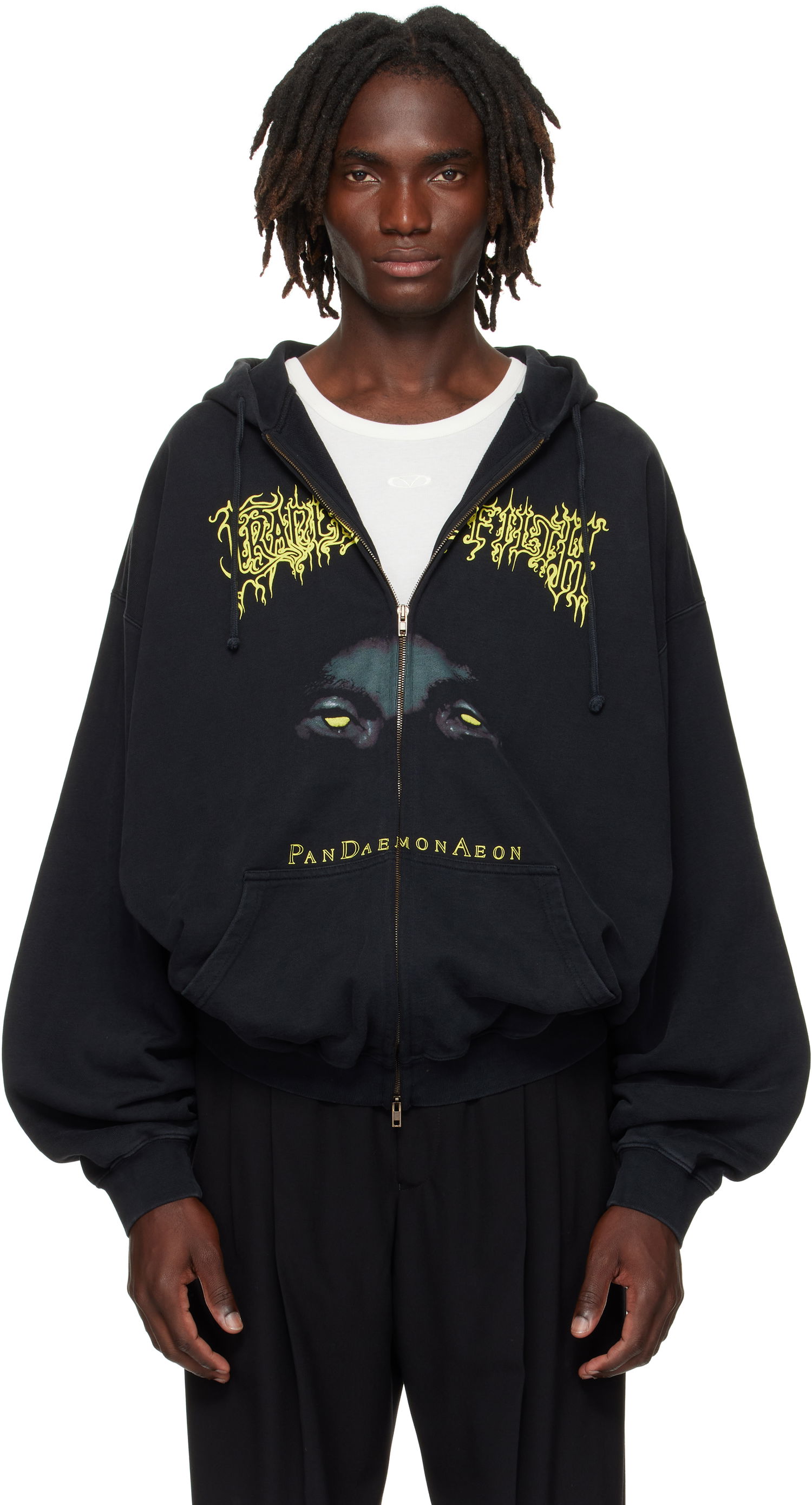 Суитчър VETEMENTS Vetements Cradle of Filth 'Pandaemonaeon' Zip-Up Hoodie Черно | UCF76ZU550B, 0