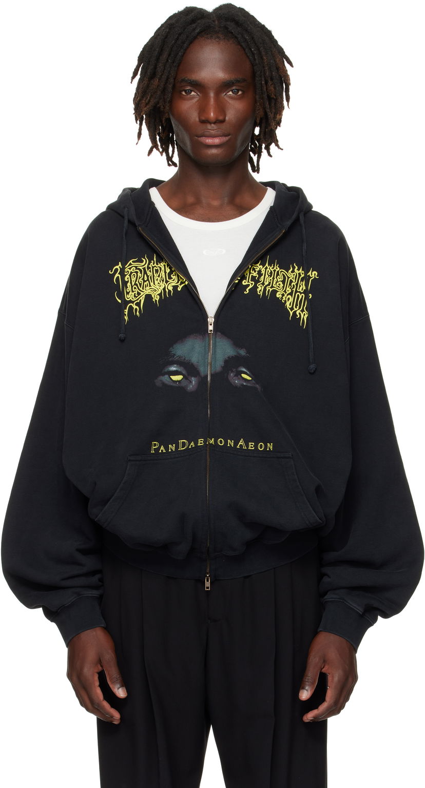 Суитчър VETEMENTS Vetements Cradle of Filth 'Pandaemonaeon' Zip-Up Hoodie Черно | UCF76ZU550B