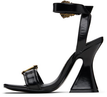 Кецове и обувки Versace Baroque Buckle Kristen Heeled Sandals Черно | E79VA3S36_EZSC35, 2