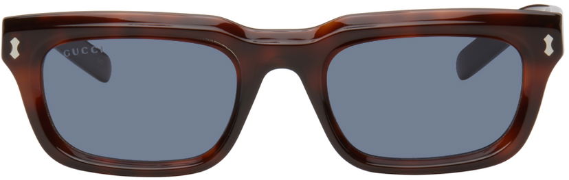 Слънчеви очила Gucci Gucci Brown Rectangular Frame Sunglasses Кафяво | GG1524S-002