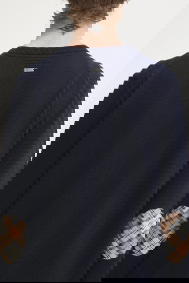 Пуловер Barbour Pendle Knitted Cardigan with Wool Blend Тъмно синьо | LKN1076NY78, 4