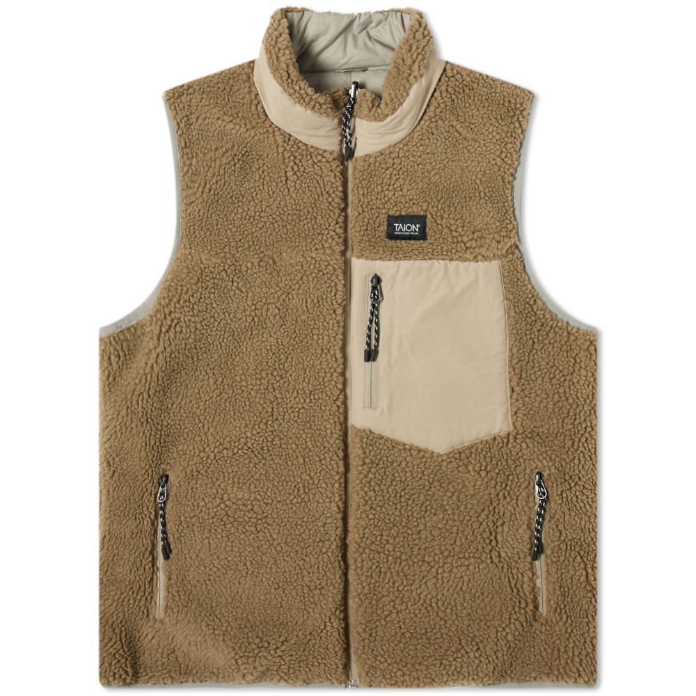 Жилетка TAION Reversible Fleece Down Vest Кафяво | TAION-R002MB-GRY, 0