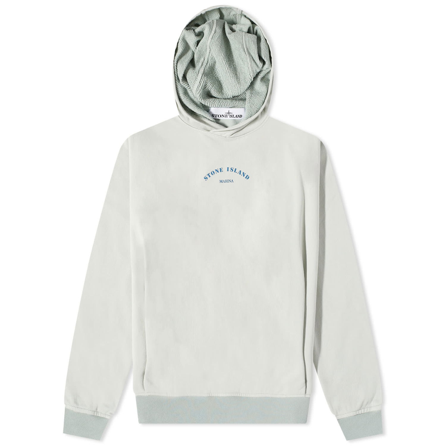 Суитчър Stone Island Marina Plated Dyed Popover Hoodie Синьо | 7815650X2-V0041, 0