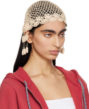 Шапка Bode Bode Blossom Crochet Beanie with Tassels Черно | MRS25KA022, 3