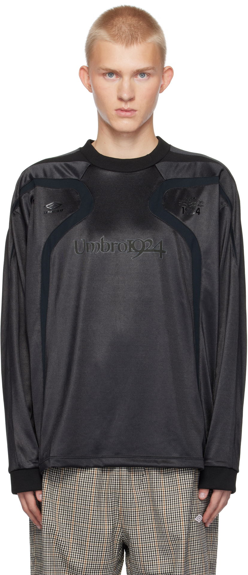 Тениска Umbro Longsleeve Jersey T-shirt Черно | UBMW0173FA113