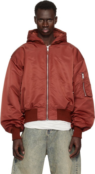 Яке бомбър Entire Studios Entire Studios Hooded Broad Bomber Jacket Червено | ES2539GA, 0