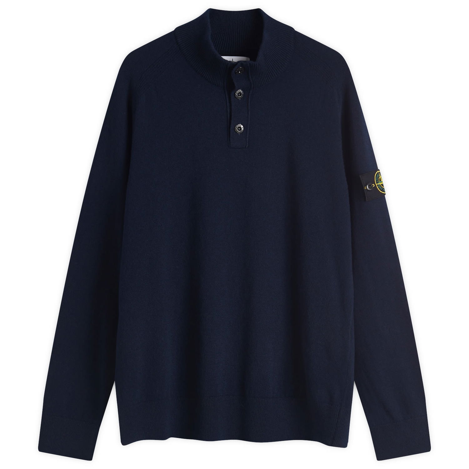 Пуловер Stone Island Stone Island Geelong Wool Half Button Knit, Large Тъмно синьо | K1S155100043-V0020, 1