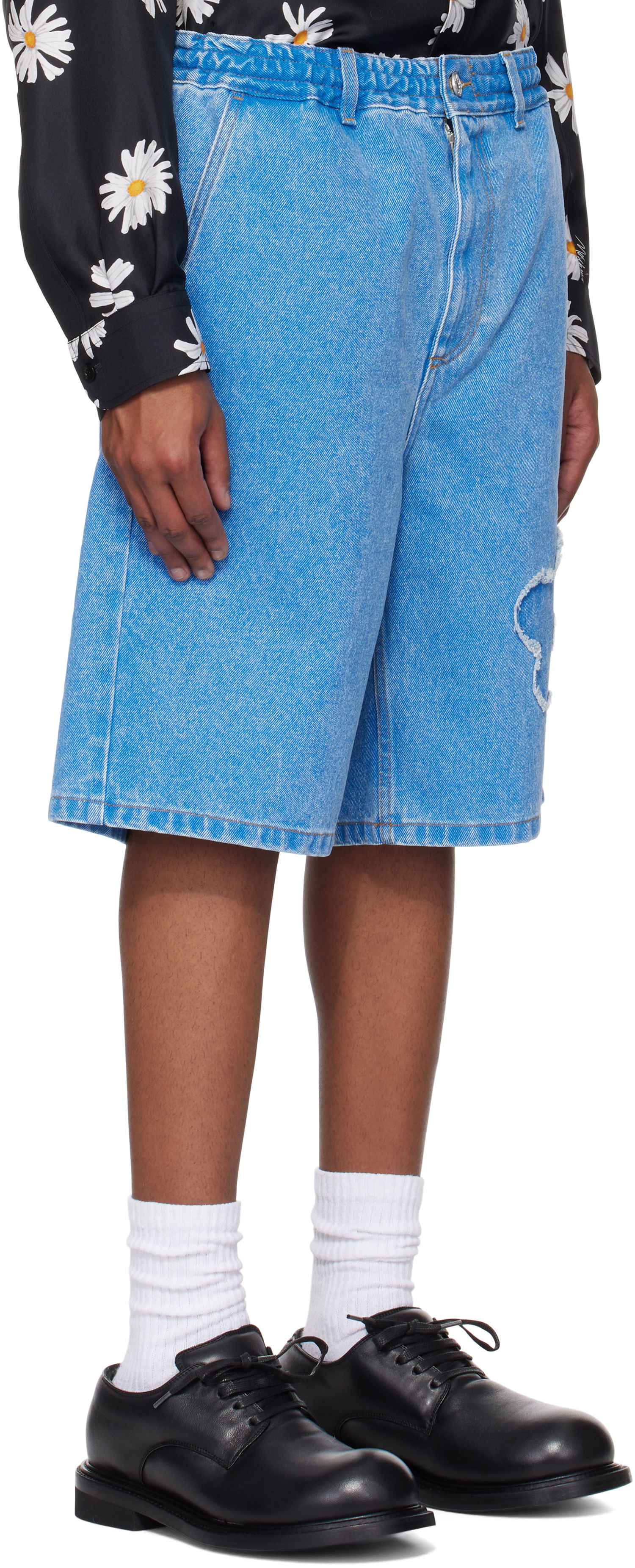 Къси панталони Marni Marni Patch Denim Shorts Синьо | PUJU0070Q2 USCX34, 1