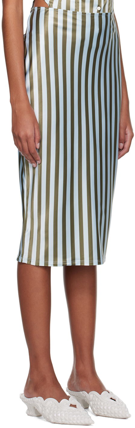 Пола Miaou Miaou Verona Striped Midi Skirt Синьо | 4033SS3DVG, 1