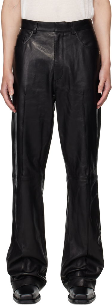 Панталони AMIRI AMIRI Boot Cut Leather Pants Черно | AMLTPA1009, 0