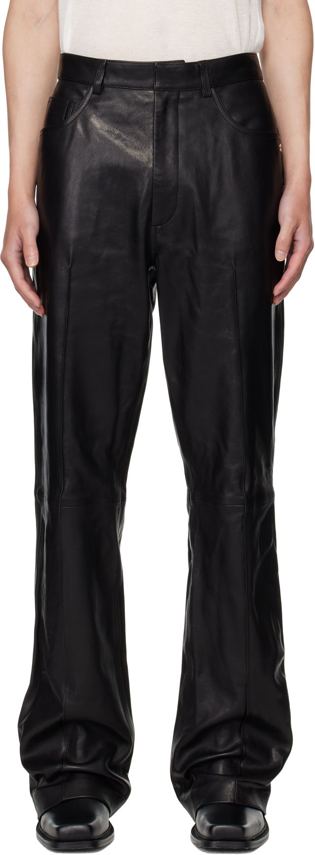 AMIRI Boot Cut Leather Pants