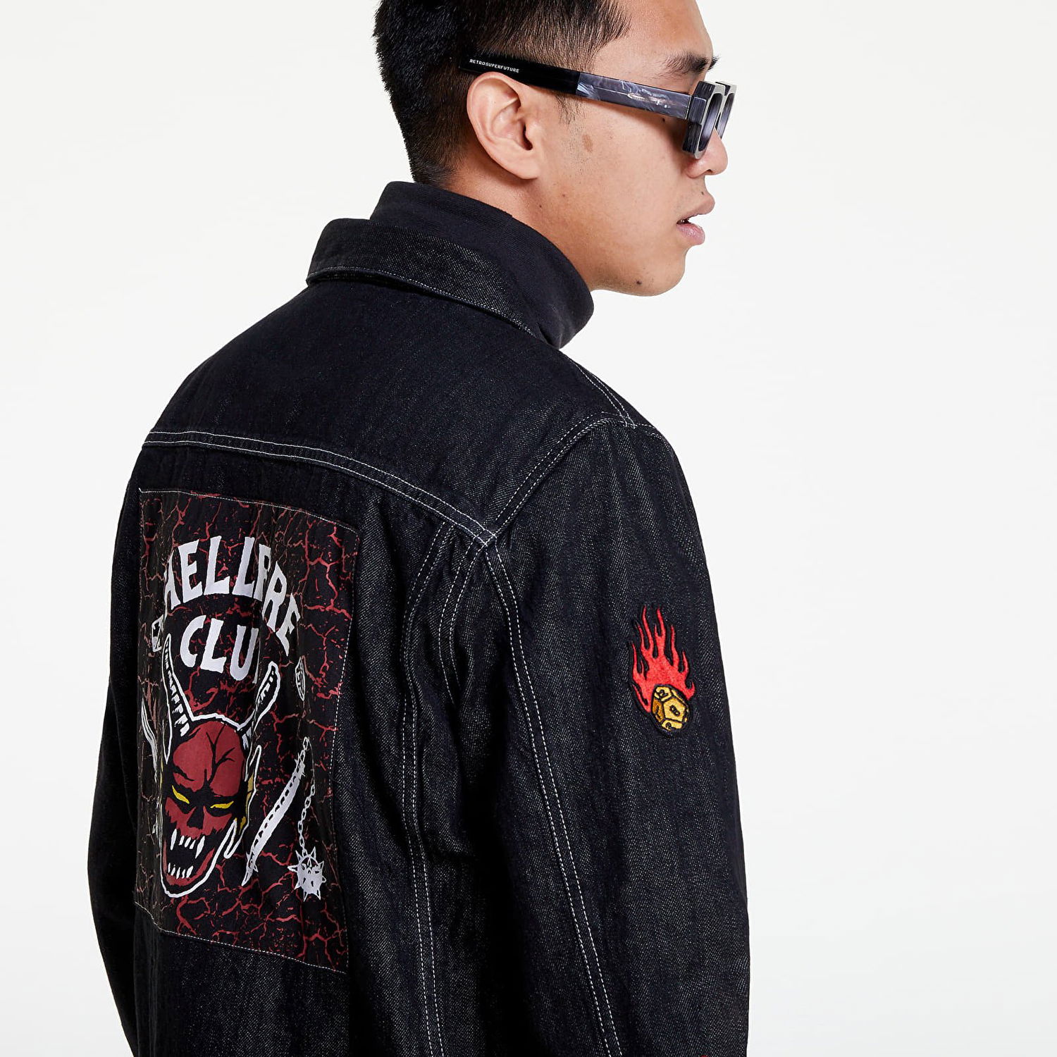 Яке Vans Stranger Things x Hellfire Club Jean Jacket Черно | VN0007RVBLK1, 0