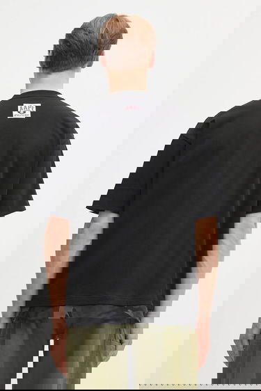 Тениска AAPE by A Bathing Ape Cotton Oversized T-shirt with Patch Fancy Main Черно | AAPTEM1652XXO, 2