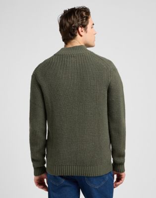 Пуловер Lee Relaxed Half Zip Knit Sweater Зелено | 112370539, 0