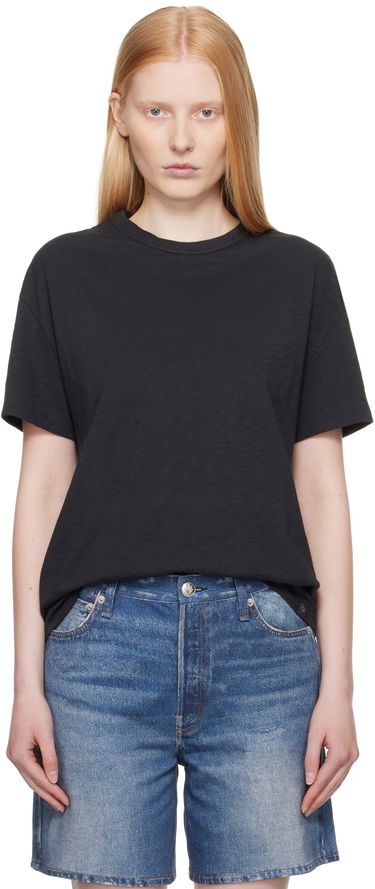 Тениска rag & bone Rag & Bone Boyfriend Mini Slub T-Shirt Черно | WCC23ST059CH59, 0