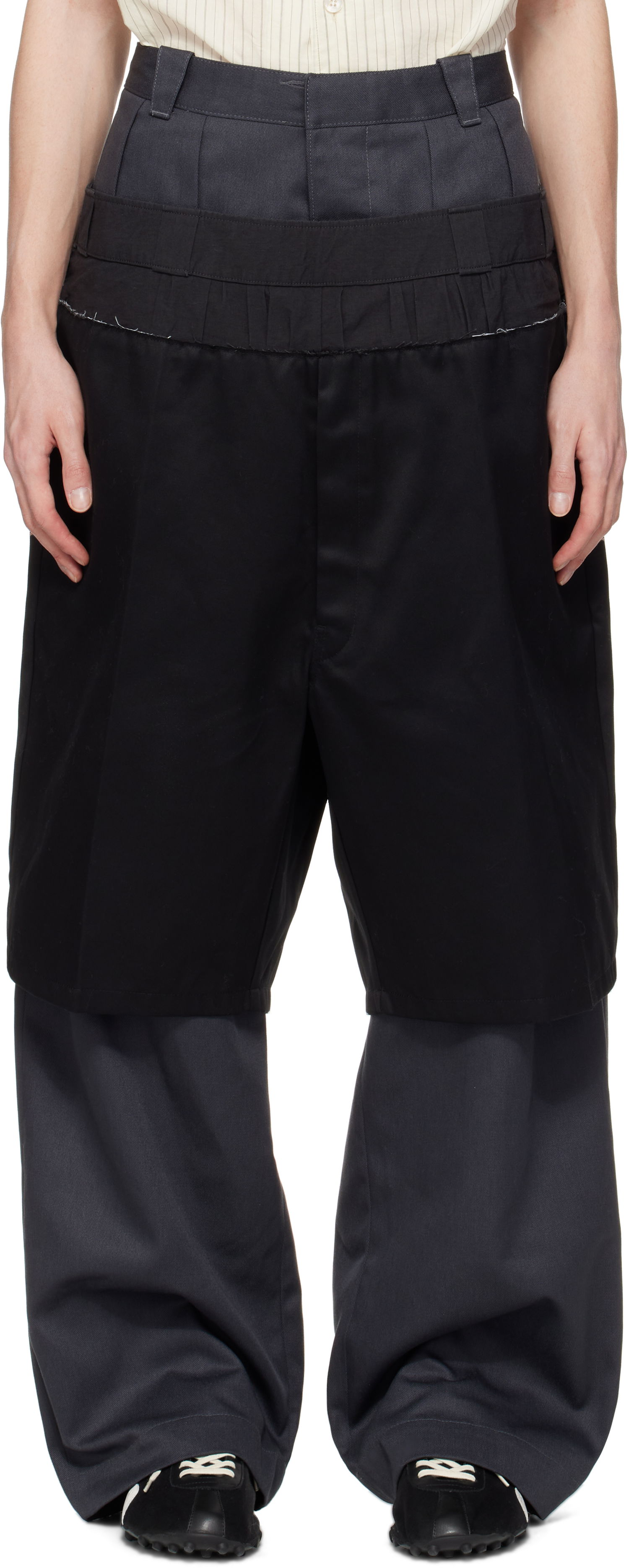 Панталони Maison Margiela Maison Margiela Layered Trousers Черно | S51KA0604 MTN067, 0
