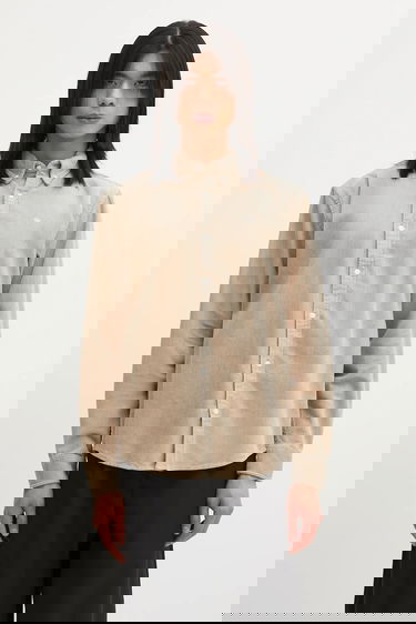 Риза Carhartt WIP Madison Corduroy Long-Sleeve Regular Button-Down Shirt Бежово | I029958.0FGXX, 0