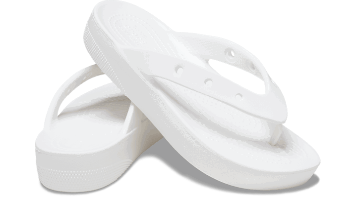 Кецове и обувки Crocs Classic Platform Flips Бяло | 207714-100, 1
