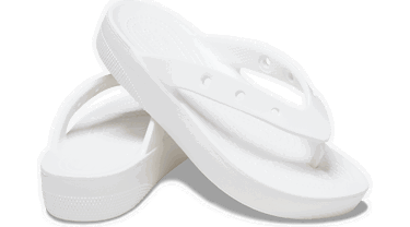 Кецове и обувки Crocs Classic Platform Flips Бяло | 207714-100, 1