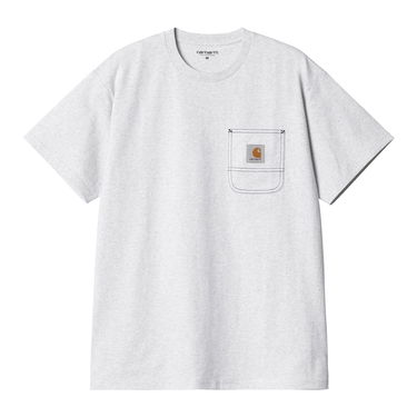 Тениска Carhartt WIP S/S Work Pocket T-shirt Ash Heather / Black Бяло | A212010_00O_XX, 0