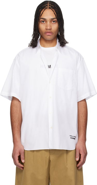 Риза Comme des Garçons CDG Homme Broad Short Sleeve Cotton Shirt Бяло | HO-B103-051, 0