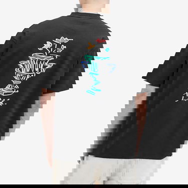 Тениска Drôle de Monsieur Vase Logo Graphic T-Shirt Черно | F-TS225-CO002-BL, 3