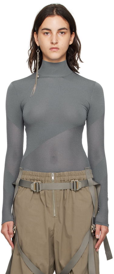 боди Dion Lee Dion Lee Helix Mock Neck Top Сиво | C7229F23, 0