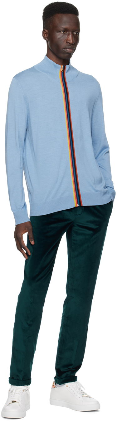 Пуловер Paul Smith Paul Smith Zip Cardigan Синьо | M1R-774T-L02094-41, 3
