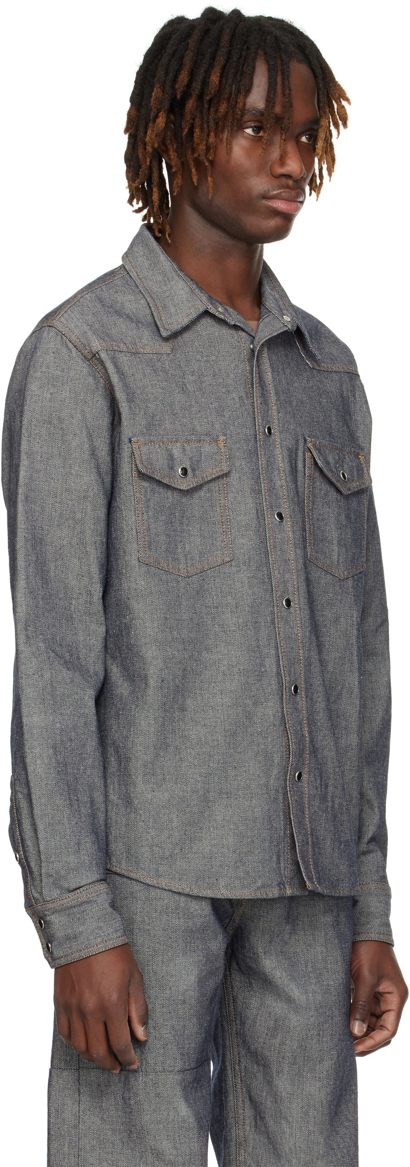 Риза Maison Margiela MM6 Maison Margiela Rinsed Denim Shirt Синьо | SH0DT0023 M30015, 1