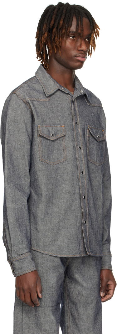 Риза Maison Margiela MM6 Maison Margiela Rinsed Denim Shirt Синьо | SH0DT0023 M30015, 1