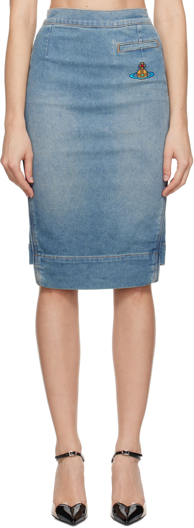 Denim Midi Skirt