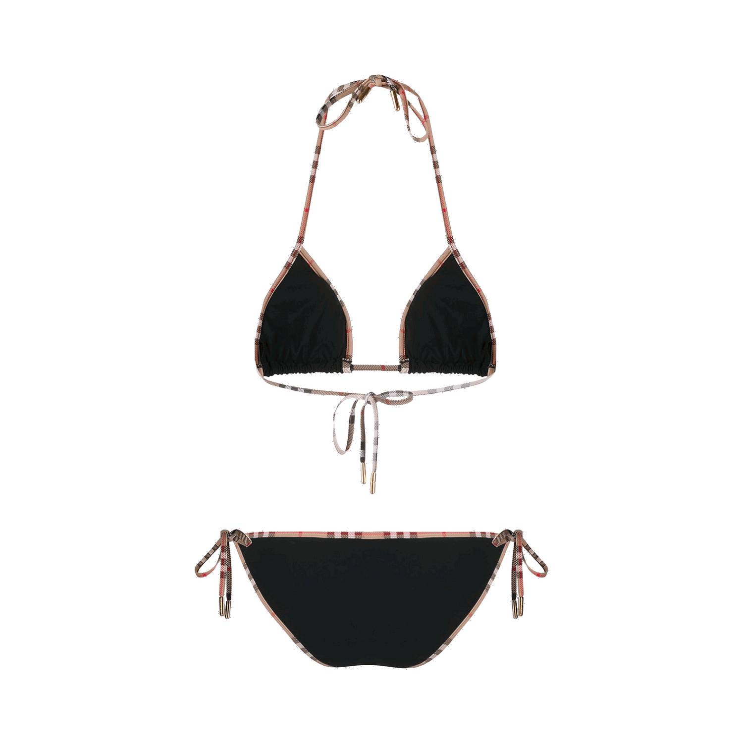 Бански Burberry Vintage Check Trim Bikini Черно | 8010582, 0