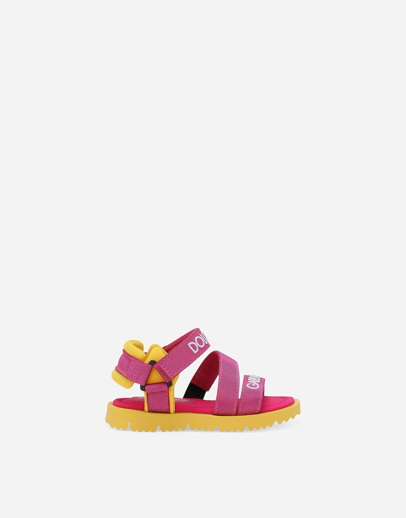 Кецове и обувки Dolce & Gabbana Dolce & Gabbana Gros-grain Sandals For First Steps (19-26) Многоцветен | DL0076AB0288K200
