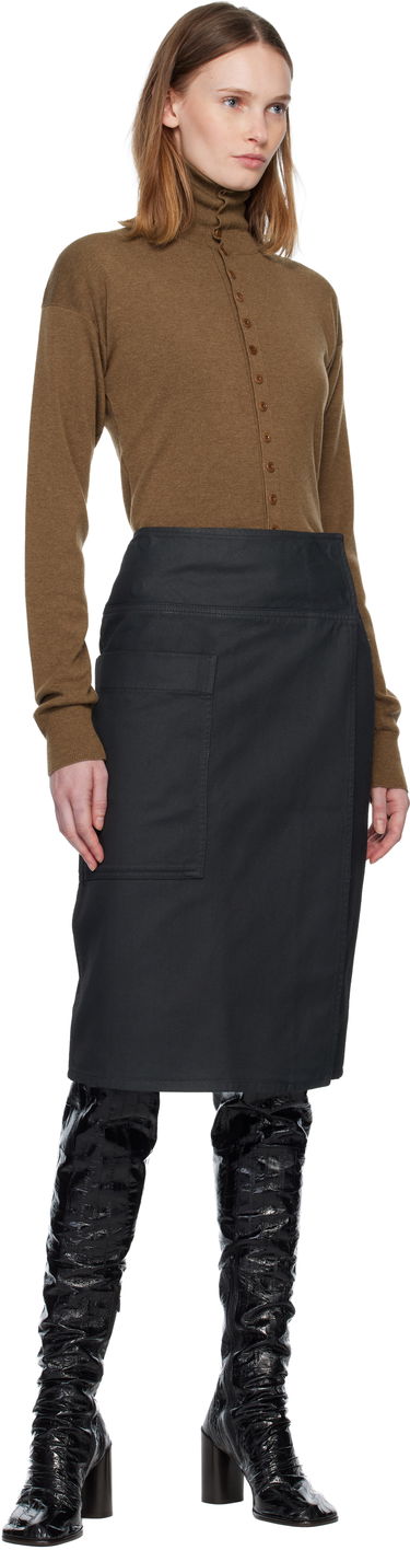 Пола LEMAIRE Apron Denim Midi Skirt Черно | SK1055 LD1059, 3