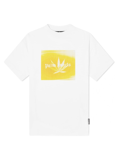 Тениска Palm Angels Leaf Logo Tee Бяло | PMAA001S22JER0050118